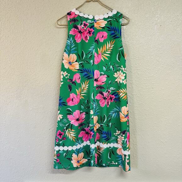 Eliza J Sleeveless Floral Embroidered Lace Trim A-Line Sheath dress Size 14 NWOT - Picture 10 of 12